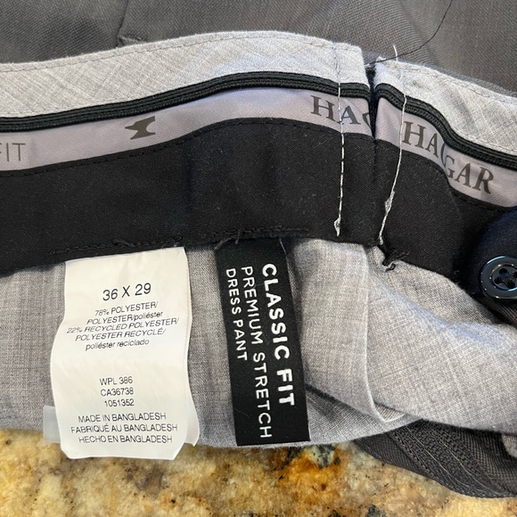Haggar Premium Stretch Gray Dress Pants - Picture 2 of 3
